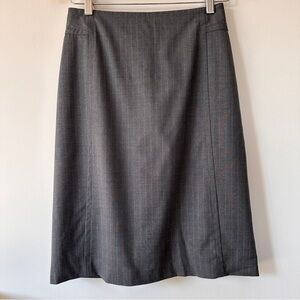 Grey Pinstriped Work Skirt